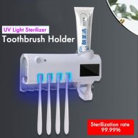 Топ цена! UV стерилизатор за четки за зъби + дозатор + поставка 3 в 1, снимка 6 - Други - 33666484