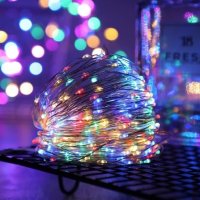 💖22 Метра Соларни Лампички 8 режима, LED лента за Коледна украса и декорация на къща и елха☃️