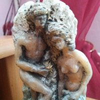 Сувенир свещ статуетка Ромео и Жулиета от камък и восък, снимка 2 - Статуетки - 36874288
