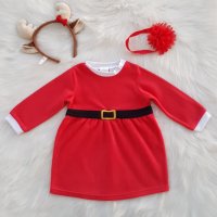 Детска Коледна рокля H&M 9-12 , снимка 3 - Бебешки рокли - 42950882