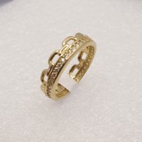 Дамски плътни златни пръстени, снимка 16 - Пръстени - 38540702