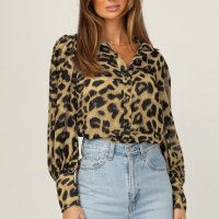 Дамска риза с дълъг ръкав и леопардов принт, снимка 9 - Ризи - 40526135