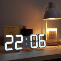 Дигитален светещ LED часовник и будилник GH0719L, снимка 1 - Други стоки за дома - 39843198