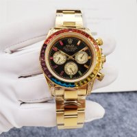 Mъжки часовник Rolex Daytona Cosmograph Rainbow Gold с автоматичен механизъм, снимка 1 - Мъжки - 38212519