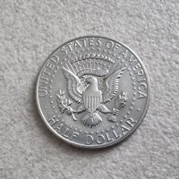 Оригинална монета. САЩ. Сребро. Половин Американски долар .1968 год. С образът на Кенеди., снимка 5 - Нумизматика и бонистика - 40764204
