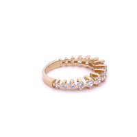 Златен дамски пръстен 3,03гр. размер:55 14кр. проба:585 модел:21872-6, снимка 2 - Пръстени - 44002412