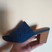 Дам.сандали/чехли-"Madeline"/изк.велур/-№39-цвят-сини. Закупени от Италия., снимка 5 - Сандали - 26229949