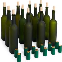 Стъклени бутилки за ракия + тапи и винтови капачки, снимка 1 - Буркани, бутилки и капачки - 6837546