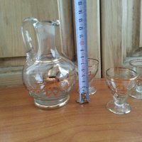 Чашки и гарафа за ракия ликьор, снимка 4 - Антикварни и старинни предмети - 37685503