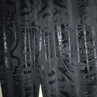 Magna - EU-52/54- XXL- XXXL - Черен дълъг клин с абстрактни фигури с мокър ефект за едра дама , снимка 6 - Клинове - 43042865