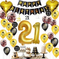 Нов Комплект декорации / украса за рожден ден Парти Балони 21 години, снимка 6 - Други - 38191936