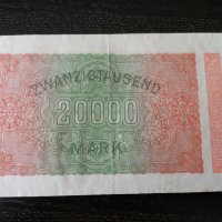 Райх банкнота - Германия - 20 000 марки | 1923г., снимка 2 - Нумизматика и бонистика - 27621337