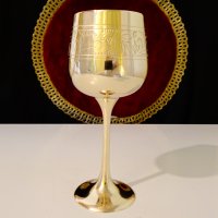 Английски бронзов бокал 18 см.,гравиран. , снимка 7 - Антикварни и старинни предмети - 37716030