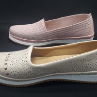 Дамски ежедневни обувки 3306 бежови и розови, снимка 3 - Дамски ежедневни обувки - 36901978