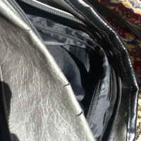 сива дамска чанта с дълга дръжка, снимка 3 - Чанти - 44911408