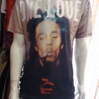 Мъжка тениска с фейс-принт Боб Марли, снимка 1 - Тениски - 33242866