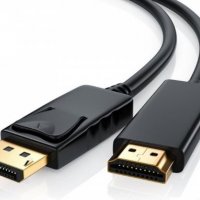 Нов кабел от Display Port M на HDMI M, 3 метра, снимка 1 - Кабели и адаптери - 32707404