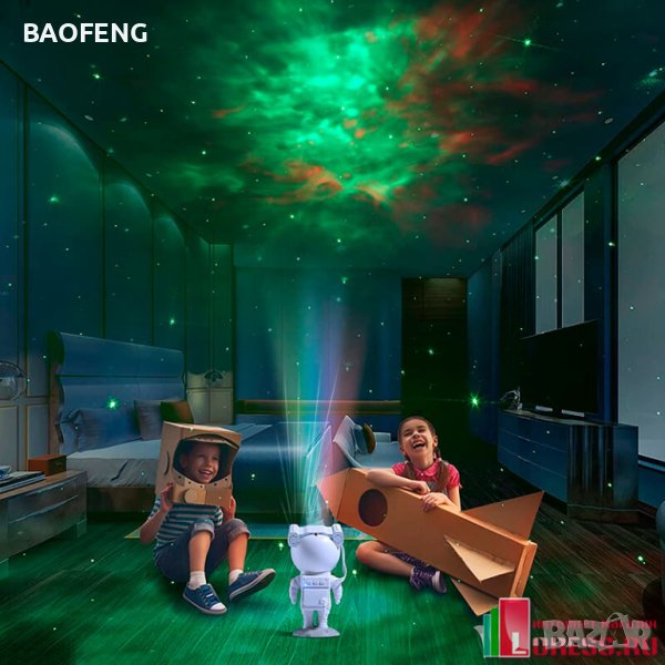 Нови Детска нощна лампа звездно небе проектор 360 настройка, модел ULT Galaxy Star Project Астронавт, снимка 1