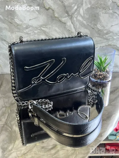 Karl Lagerfeld черна дамска чанта , снимка 1