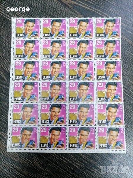 Лот 24 броя пощенски марки марка - Елвис Пресли 1993 от САЩ, снимка 1