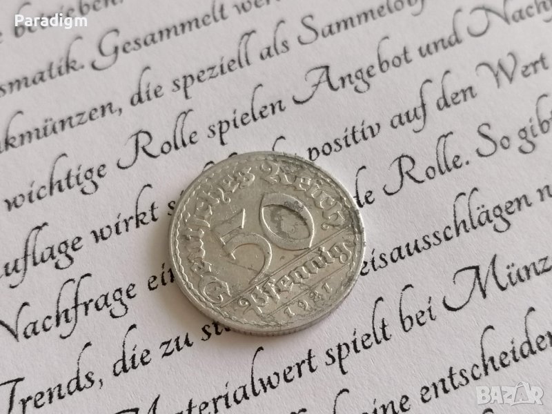 Райх монета - Германия - 50 пфенига | 1921г.; серия D, снимка 1