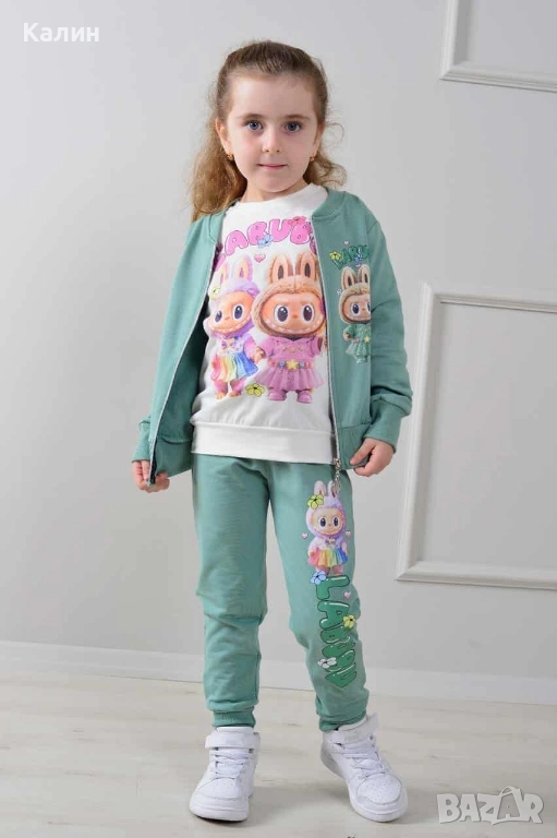 Детски памучен комплект за момиченце от три части - 42 лв., снимка 1