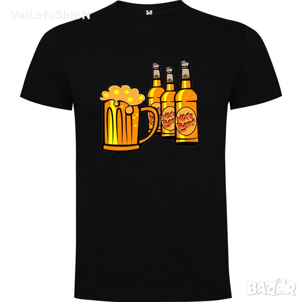Нова мъжка тениска Бири - More Beer в черен цвят , снимка 1