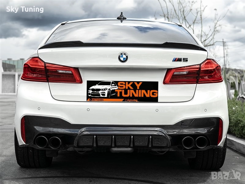 BMW G30 CS style Лип спойлер багажник 5 series lip spoiler ЦС Бмв Г30, снимка 1