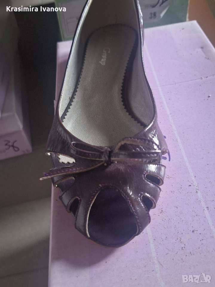 нови обувки естествен лак в лилаво , снимка 1