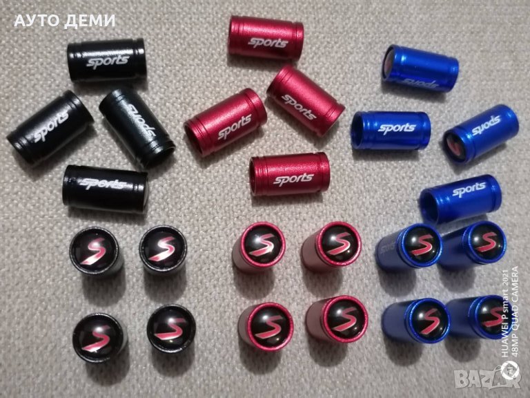 Високо качество метални капачки за вентили винтили с емблема S mini кола автомобил , снимка 1
