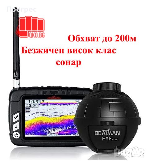 Мостра Висок клас Безжичен сонар Boatman EYE RF 100, снимка 1