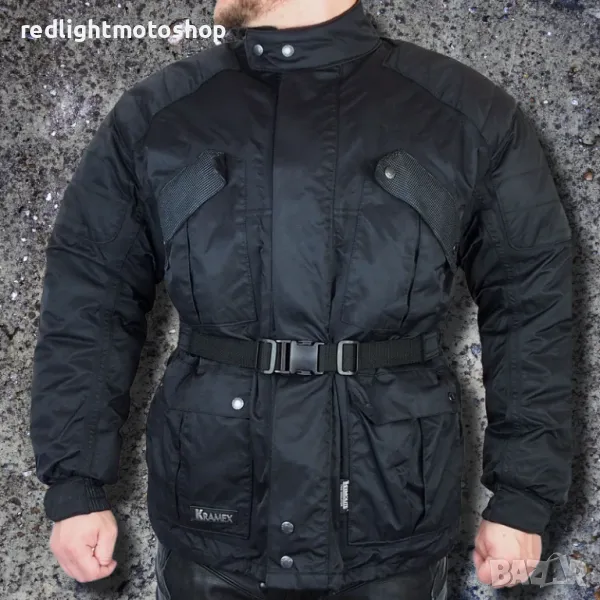 №3666 Kramex КАТО НОВО Мъжко текстилно мото яке, снимка 1