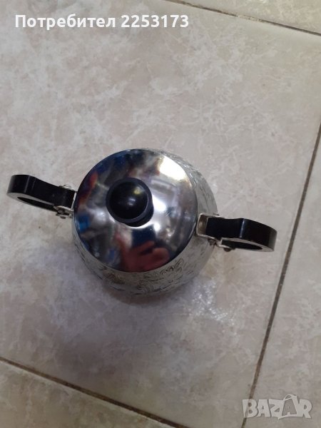 Руски нерж.малък чайник-захарница, снимка 1