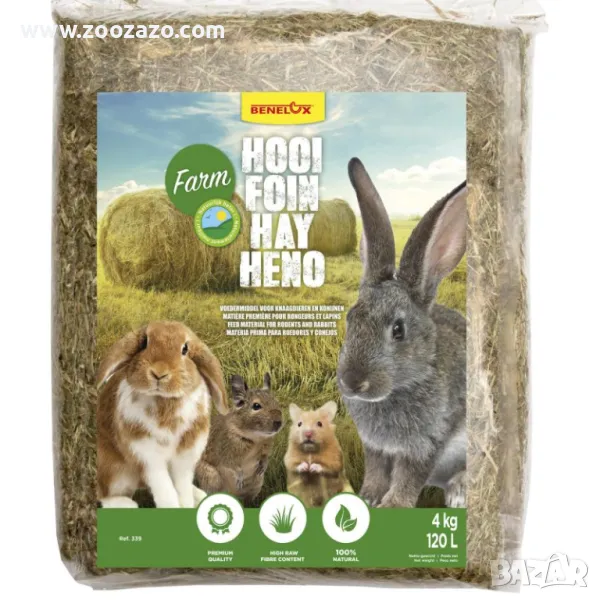 Сено за Зайци, Свинчета, Чинчили и други гризачи 4 кг. - Модел: 339, снимка 1