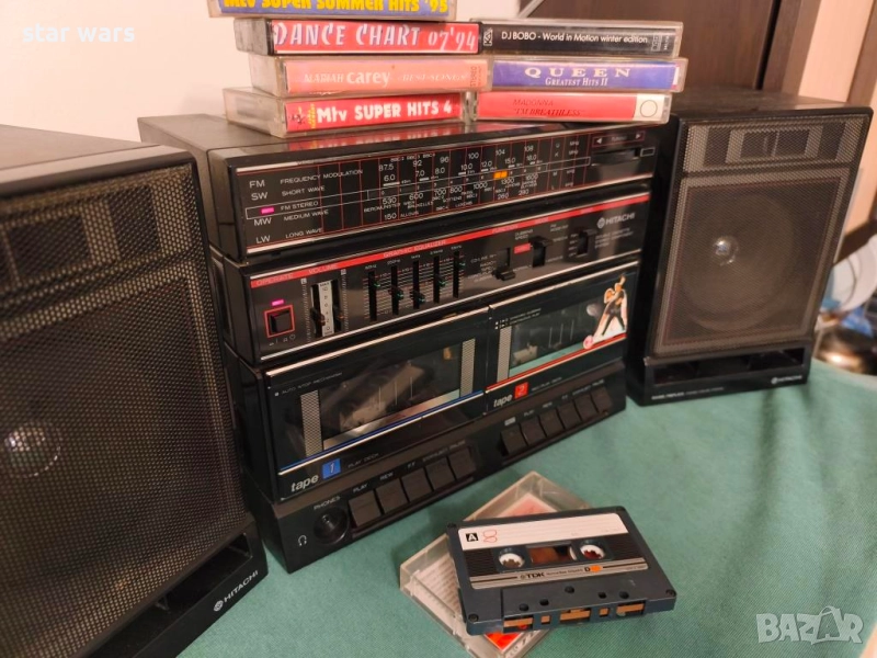 Касетофон Hitachi TRK-W540E. Перфектен., снимка 1