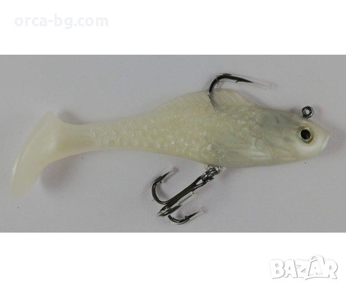 Силиконова рибка за щука и костур WHITE – мека, реалистична и убийствено ефективна 🎣🔥, снимка 1