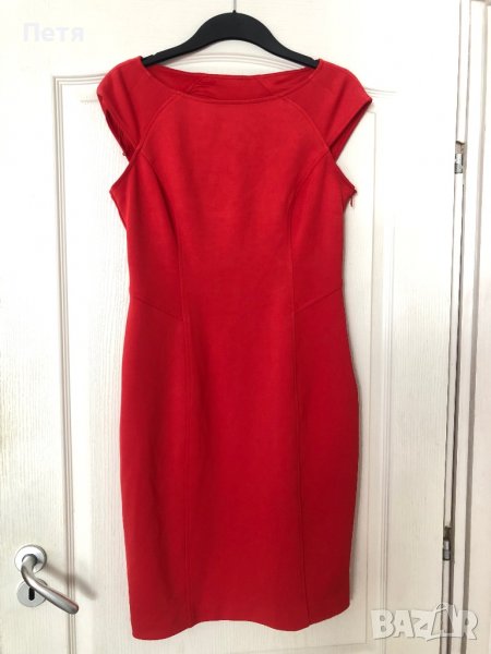Елегантна червена рокля с интересен гръб, снимка 1