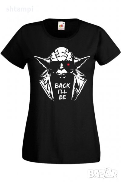 Дамска тениска Star Wars Yoda Terminator,Филм,Игра,superhero,Изненада,Подарък,Повод,, снимка 1