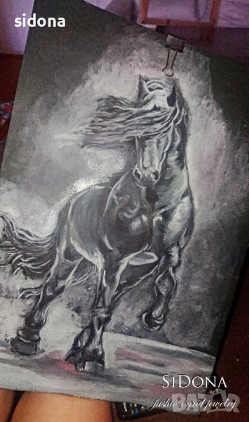 Картина "Black horse", снимка 1