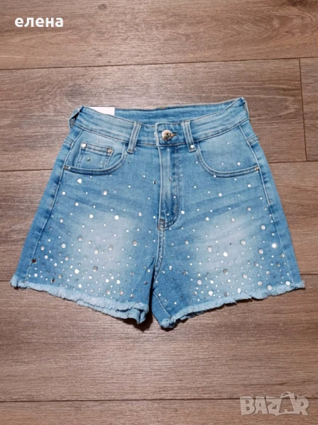 Дамски къси панталонки- кристали, снимка 1