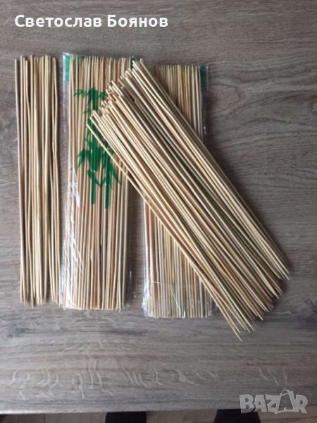 ДЪРВЕНИ ШИШЧЕТА БАМБУК 30 СМ.ЗА БАРБЕКЮ, снимка 1