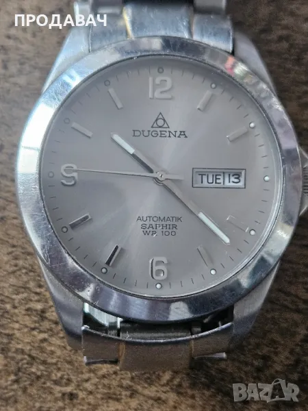 Мъжки часовник Dugena autmatic Wr 100  8205 сапфирено стъкло, автоматичен, с дата и час, 40 мм, снимка 1