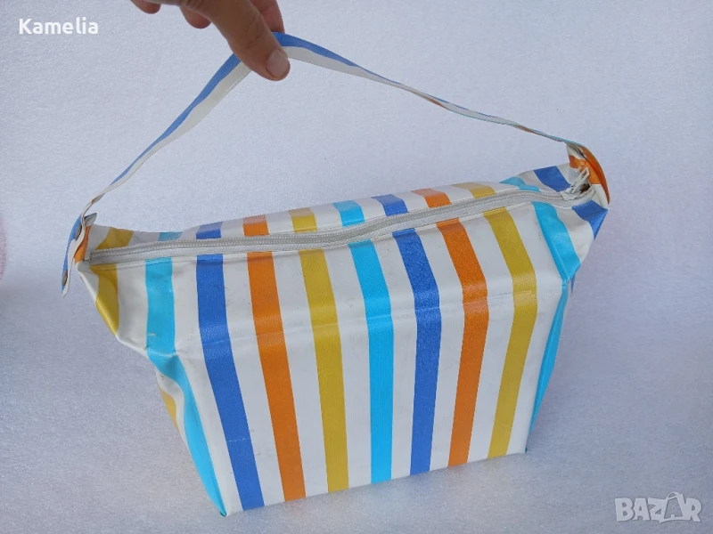 Многоцветна плажна чанта, снимка 1
