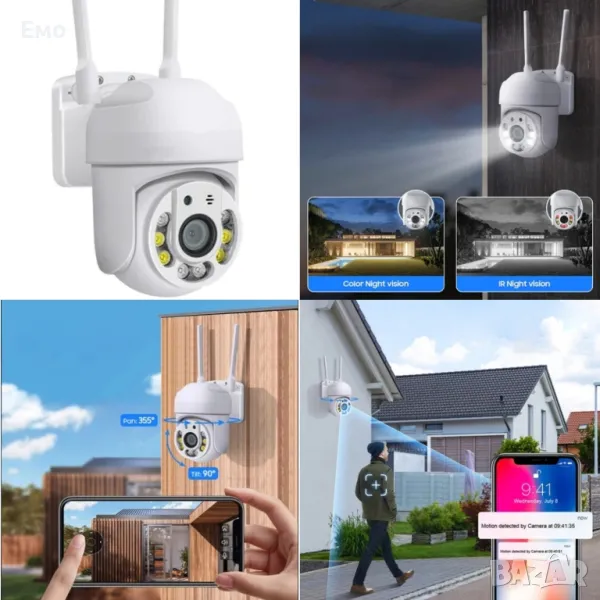 Wi Fi Камера 1080P с връзка за PC, IOS, Android и нощен запис - Резолюция: 2 MPX, снимка 1