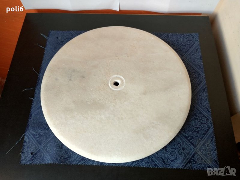 Мраморен диск, основа за лампа или др, снимка 1