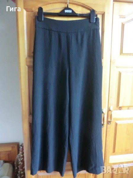 черен панталон с широки крачоли, снимка 1