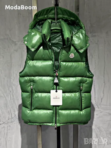 Moncler зелен лак мъжки елек , снимка 1