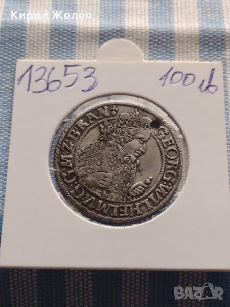 Сребърна монета Орт 1622г. Георг Вилхелм Кьониксберг Източна Прусия 13653, снимка 1