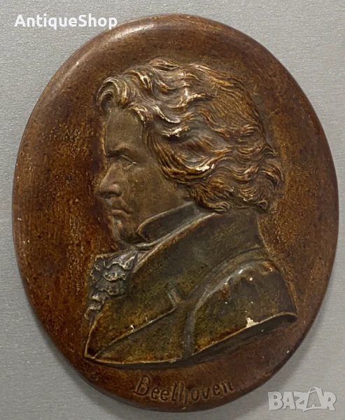 Бетовен, пано, стена, релеф, Бетховен, снимка 1