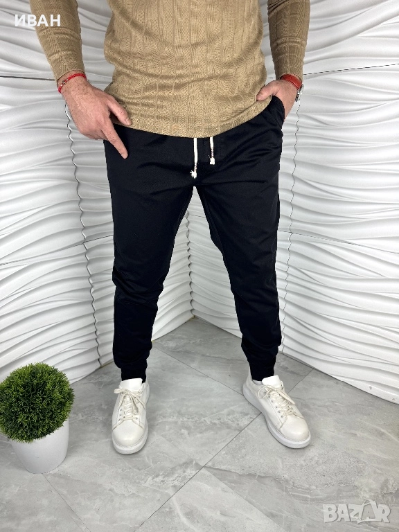 Мъжко спортно долнище в черен цвят, снимка 1
